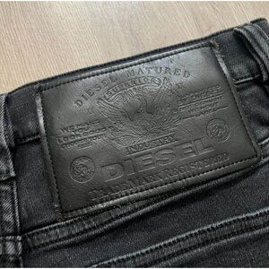 Diesel Men's Jeans D-Amny 009PZ Stretch Skinny W32-L32 Black Made in Italy